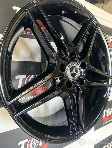 4 CERCHI IN LEGA 19" PER WV MERCEDES AUDI TIGUAN GMP MOD MYTHOS NERO LUCIDO - Foto 15 di 18