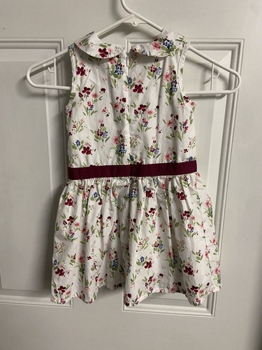 Hope & Henry Girls 4 Easter Dress Organic Cotton Sleeveless Peter Pan Collar - Picture 4 of 8