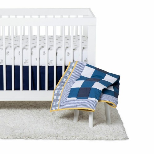 NEW Cloud Island Baby Boys' Nursery Crib Set 4 Piece Homespun Stars  - Picture 4 of 6