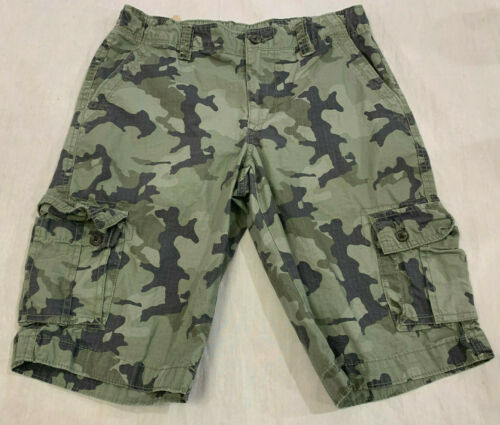 ARIZONA BOYS CARGO CAMO COTTON SHORTS SIZE 18