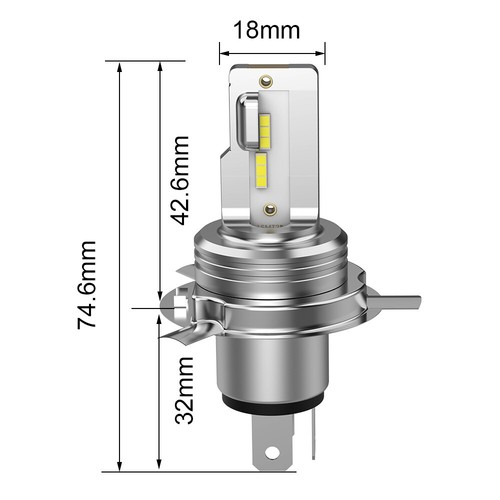 H4 LED Headlight Bulb For Honda GL1100 Goldwing 1100 1980-1983 Hi/Low Beam 6000K - Picture 8 of 8