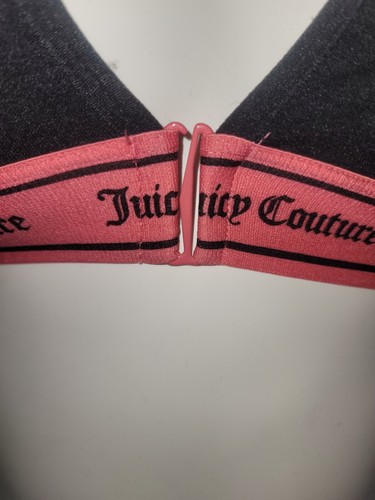 Juicy Couture Front-Closure Removable Padding Ultimate Logo Bralette Size Medium - Picture 3 of 6