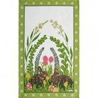 BEAUVILLE French Kitchen Tea Towel BEAUX JOURS Spring Easter Rabbit Tulips Bunny
