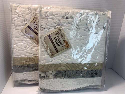 Cracker Barrel Country Quilt Pillow Shams Lucia Pair Unused GC - Picture 1 of 9