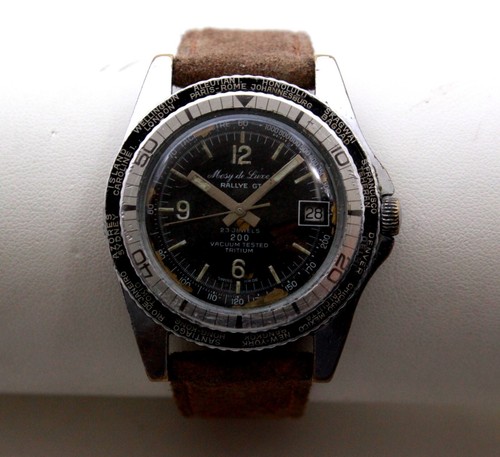 MOSY De LUXE Rallye GT SKIN DIVER WORLD TIME -MANUAL-T RI T I U M Explorer-40 mm - Picture 18 of 18