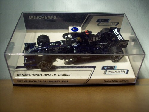 1/43 MINICHAMPS 400 080407 WILLIAMS TOYOTA FW30 VALENCIA TEST 2008 NICO ROSBERG - Picture 1 of 4