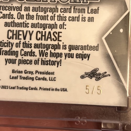 2024 Leaf Pop Century Chevy Chase 2 Autograph Card Lot Auto Signed # 5/5 & 1/15 - Picture 5 of 9