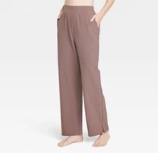 Women's Woven High-Rise Straight Leg Pants - All In Motion Brown S