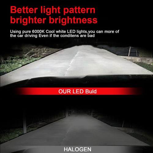 For Mazda B2500 2000-2001 6000K LED Headlight High&Low Beam Fog Light Bulbs Kit - Picture 8 of 13