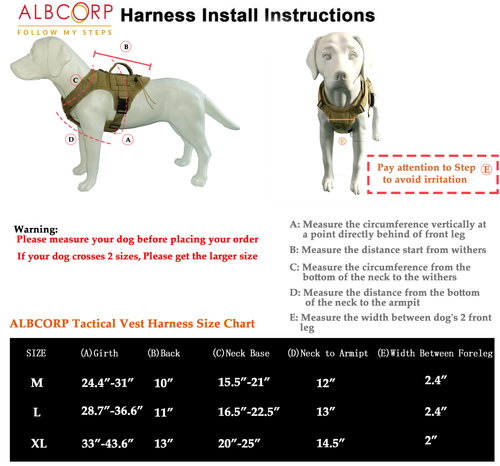 ALBCORP Tactical Dog Vest Harness – Military K9 Dog Training Vest – Working Dog - Picture 15 of 33