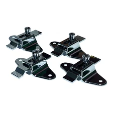(4) Chrome Public Bathroom Stall Door Toilet Partition Slide Bolt Lock Latch