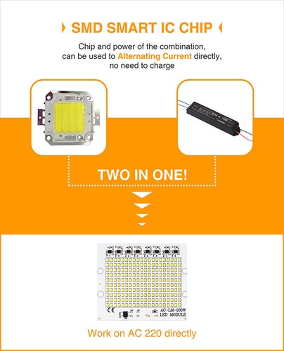 Light 220V2835/5730 LED Chip COB Integrated Flood 10W 20W 30W 50W 100W - Imagen 6 de 12