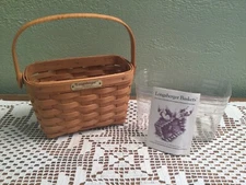 Longaberger 1996 Edition DRESDEN TOUR BASKET II w/Plastic Liner & Swing Handle