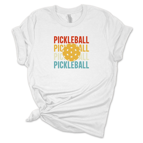 Herren Pickleball Retro Farbe T-Shirt Tee, Vintage Pickle Ball Shirt - Bild 22 von 23