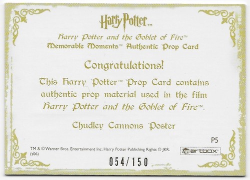 Harry Potter Memorable Moments Autograph, Costume, or Prop Card -- Pick - Picture 51 of 59