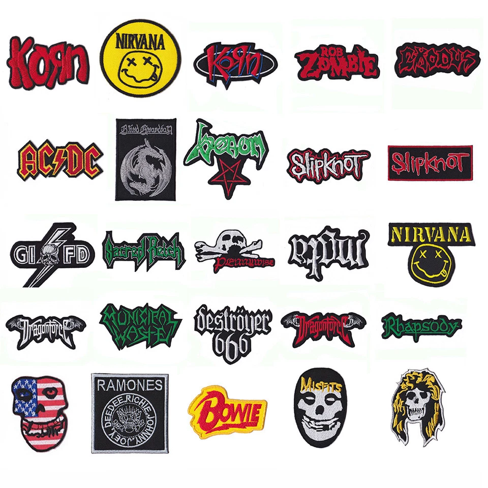 Wholesale Lot Rock Music Mix Band Sew Iron On Embroidery Applique Patch Random - Image 4 of 4