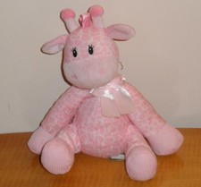 Baby by First  Main No. 2763 Jingles Pink Plush Giraffe Rattle Girl
