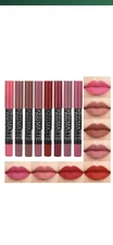 evpct 8Pcs Nude Pink Beige Ruby Rose Red Brown Mauve Matte Lipstick  #01