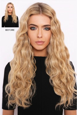 Lullabellz 22 Crimped Wavy Hair Extensions 5 Piece Synthetic
