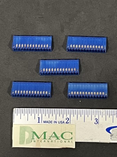 1-640442-4 14 POSITION MTA100 IDC CONNECTOR 26 AWG BLUE AMP (LOT OF 5) - Picture 1 of 6