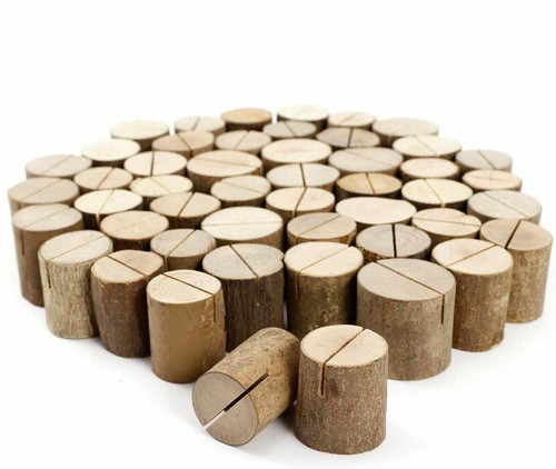 100 Wooden Table Card Holder Stand Number Place Name Menu Wedding Party Decor - Picture 4 of 15