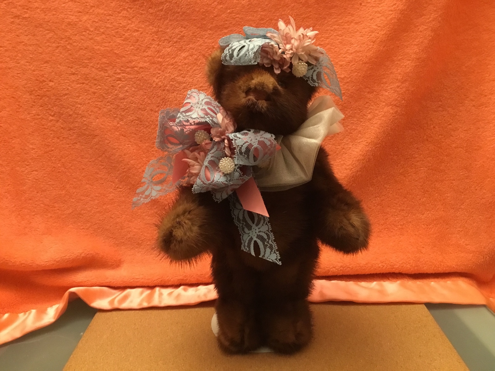 Jahr BEEMUR BEAR,Mink Teddy Bear by Heather Lori Castillo Jahr BEEMUR BEAR,Mink Teddy Bear by Heather Lori Castillo