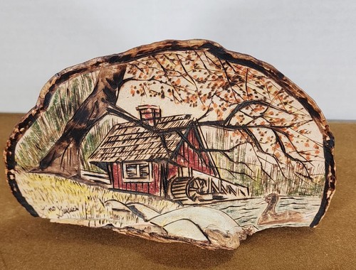 Gino Giudici Country Barn Tole Painting Tree Conk Shelf Mushroom Wood Fungus