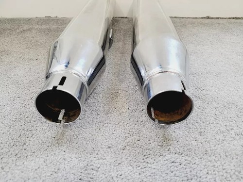 Harley Davidson Softail Chrome Blunt Cut Exhaust Muffler 80160-97 - Picture 9 of 10