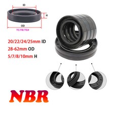 NBR TC Rotary Shaft Oil Seal with Garter Spring 20/22/24/25mm ID 28-62mm OD