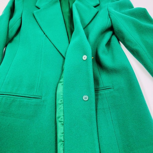 Vtg Womens Sz 10 Chaus Wool & Cashmere Blazer Jacket Emerald Green St Patrick’s - Picture 12 of 13
