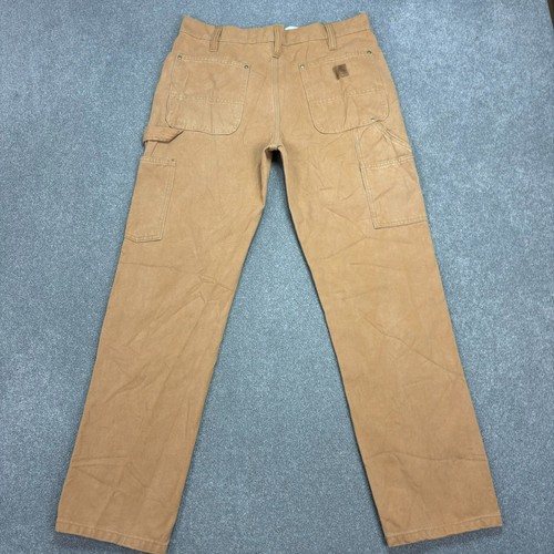 Carhartt Hose Erwachsene 34x30 hellbraun Doppelknie Arbeitskleidung Zimmermannshose 90er Herren - Bild 7 von 8