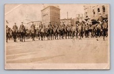 NYPD Horse Police at Mayor Gaynor Funeral RPPC Antique Brooklyn NYC Photo 1918