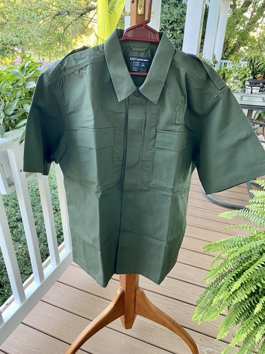 NWOT 5.11 Tactical Shirt Men XL Ranger Green Button Down Short Sleeve Vented