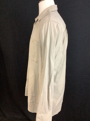 Brandini Men Button Shirt XL Tan Light Brown Long Sleeve Nylon Polyester - Picture 6 of 10