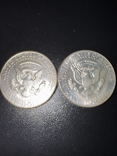 1966 P (2 Coins) Kennedy Half Dollar 40% Silver Uncirculated Coin - Picture 2 of 4