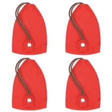 Car Key Case, 4 Pcs PU Leather Key Case Pouch Keychain Sleeve, Red