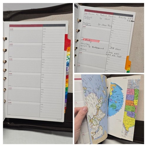 Franklin Covey braun Echtleder Planer 7 Ringe Ordner - Bild 5 von 8