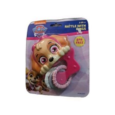 BPA Free Paw Patrol Skye Rattle With Rings Toy For 1-18 Months, New In Package