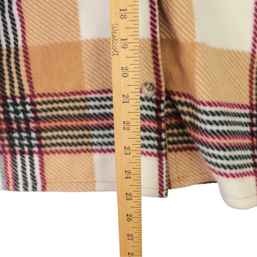C&C California Plaid Button Up Flannel Jacket Women Size S NWT Beige - Picture 12 of 13