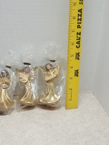 5 DE COLECCIÓN ÁNGEL A JUEGO TONO DORADO Resina Dorada HECHO EN ITALIA NAVIDAD Adorno - Imagen 8 de 8