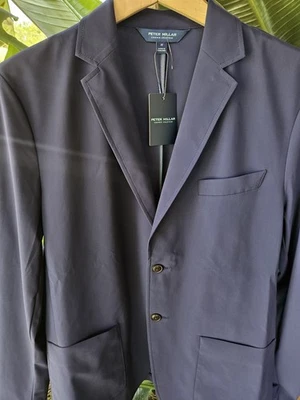 Peter Millar Mens Tailored Fit Bingham Performance Blazer Navy Medium NWT $398 - Image 1 of 4