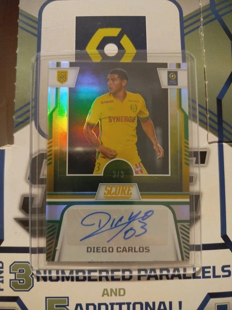 2023-24 Panini Score Liga 1 Diego Carlos Auto Signature Fc Nantes 3/3 3 Of 3
