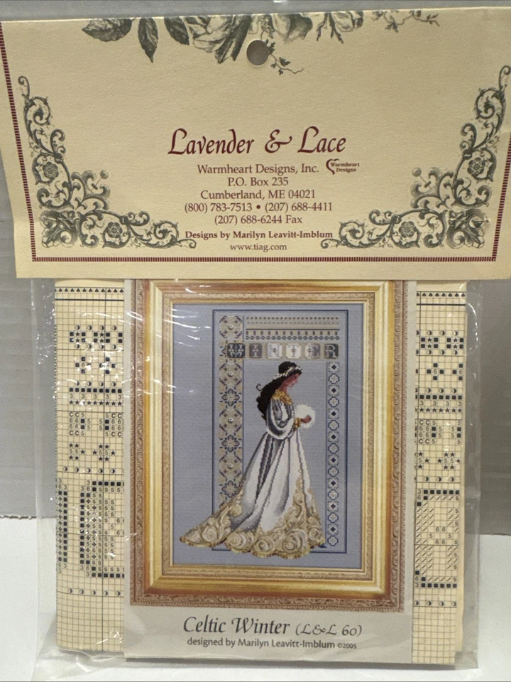 Lavender and Lace VTG Celtic Spring Summer Autumn Cross Stitch Kits Pattern Wint - Image 4 of 4
