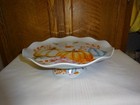 HARVEST 13" STONEWARE CAKE STAND THANKS AND GIVING SOLD OUT QVC BRAND NEW
