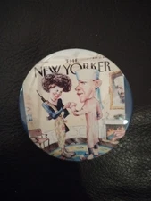 The New Yorker Cover July 21, 2008 Barack Obama  2.25” pinback button Fist Bump