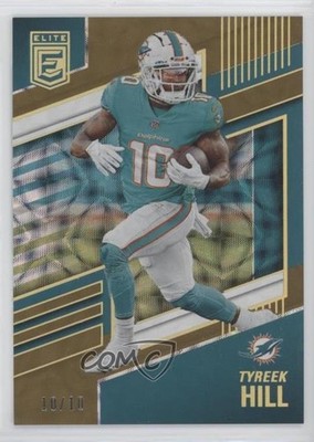 2022 Panini Donruss Elite Gold 10/10 Tyreek Hill #39 m1k