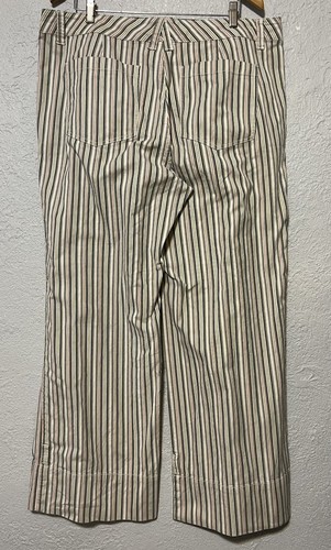 Pantalón convertible de pierna ancha a rayas Cabi para mujer talla 16 - Imagen 4 de 12