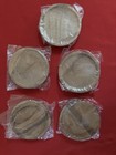 5 pieces 115 mm  4.37 inches round wood jar lids dry storage silicone seal rings