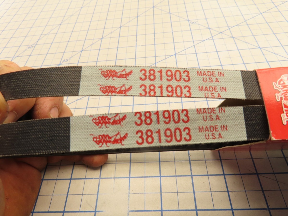 Grasshopper 381903 381903G Drive Belt Matched Pair | eBay