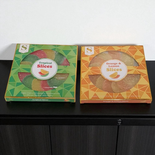 Premium Jelly Fruit Slices Tropical Mango Pineapple Orange Lemon Sweet Box Treat - Picture 7 of 7